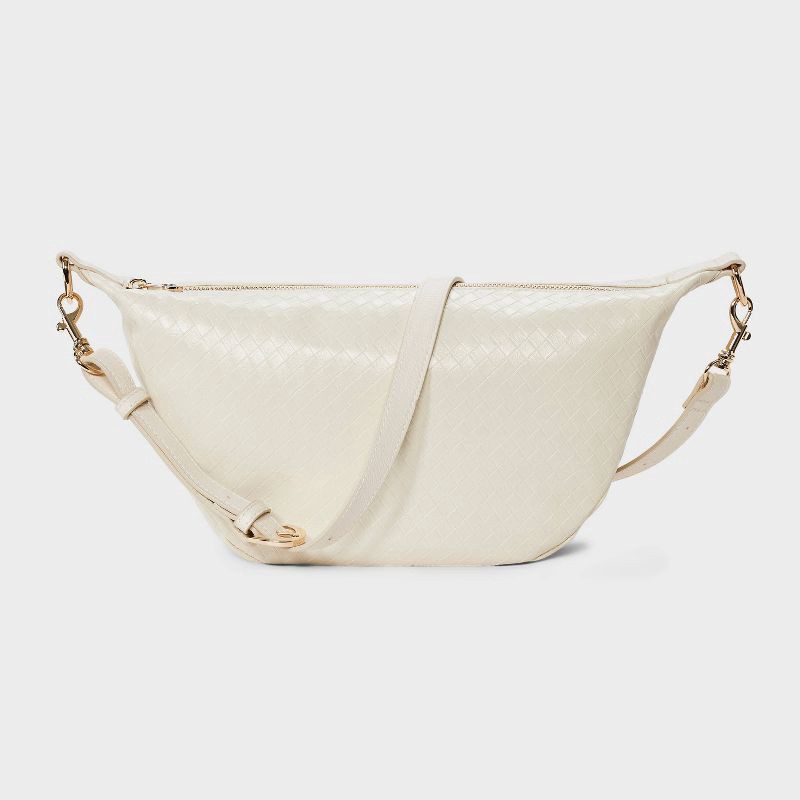 slide 1 of 5, Essential Sling Crossbody Bag - Universal Thread™ Off-White: Detachable Strap, 45.5" Max Length, 1 ct