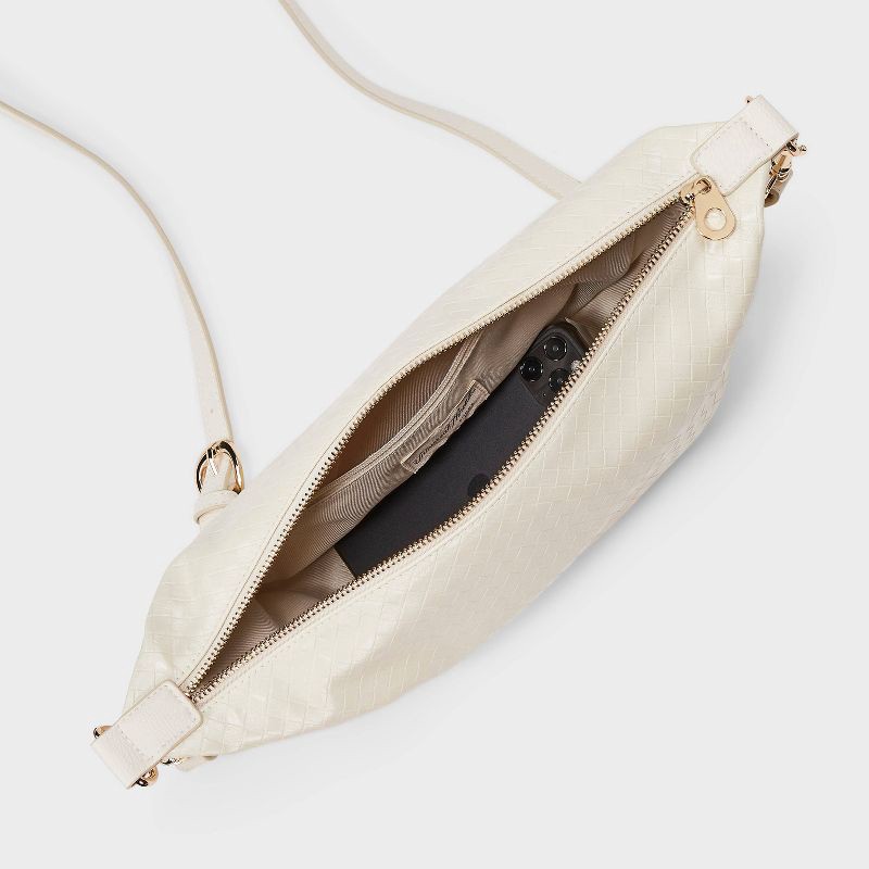 slide 4 of 5, Essential Sling Crossbody Bag - Universal Thread™ Off-White: Detachable Strap, 45.5" Max Length, 1 ct