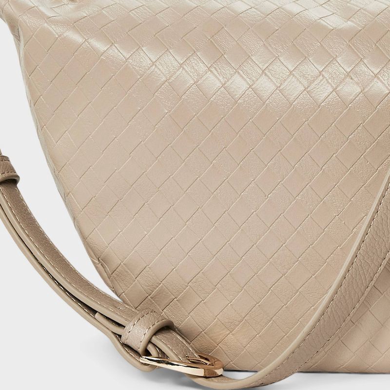 slide 5 of 5, Essential Sling Crossbody Bag - Universal Thread™ Tan: Zip Closure, Removable Strap, 45.5" Strap Length, 1 ct