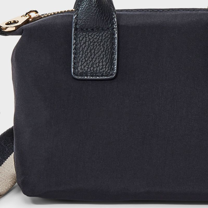 slide 5 of 5, Foundational Mini Tote Handbag - Universal Thread™ Black: Recycled Nylon, Double Handle, Removable Strap, 1 ct