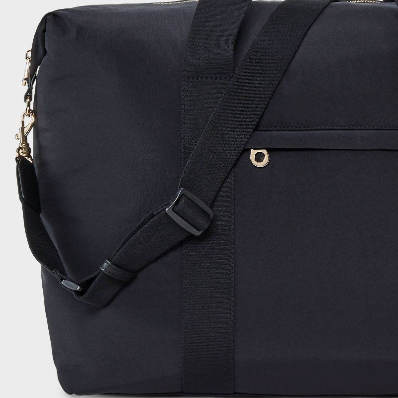 slide 5 of 6, Foundational Weekender Bag - Universal Thread™ Black: 90% Recycled Nylon, Double Handle, Removable Strap, 48 Linear Inches, 1 ct