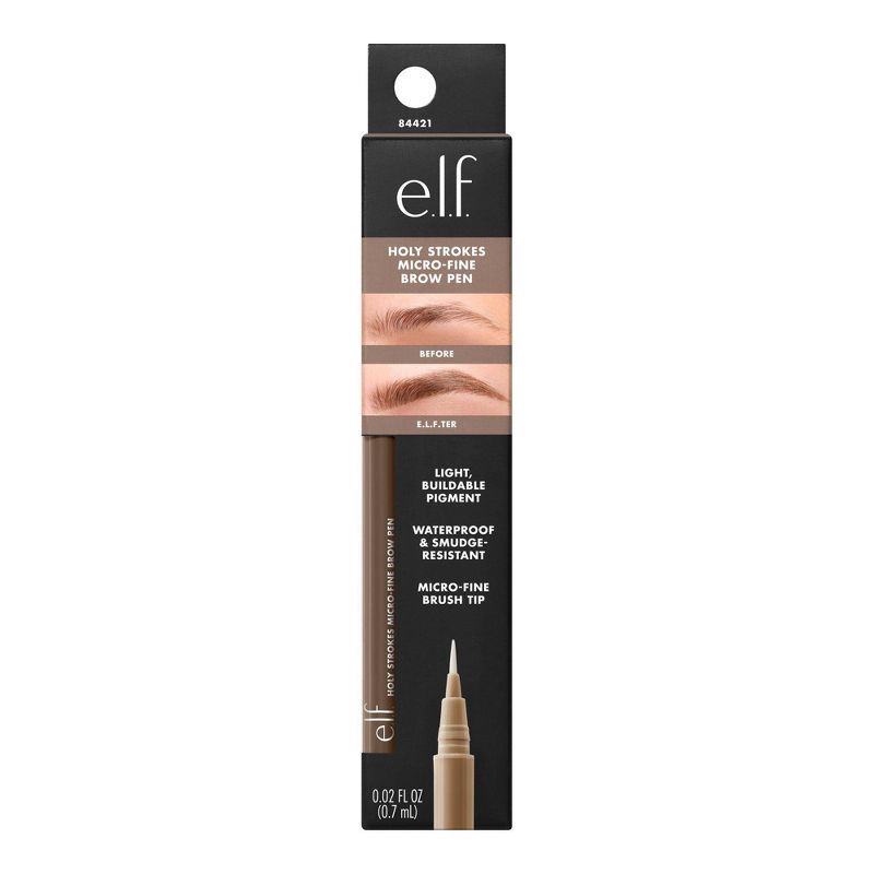 slide 11 of 12, e.l.f. Holy Strokes Micro-Fine Waterproof Eyebrow Enhancer Pen - Taupe - 0.02 fl oz, 0.02 fl oz