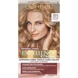 L'Oreal Paris Excellence Universal Nudes Ammonia Free Permanent Hair Color - 8N Blonde - 6.3 fl oz