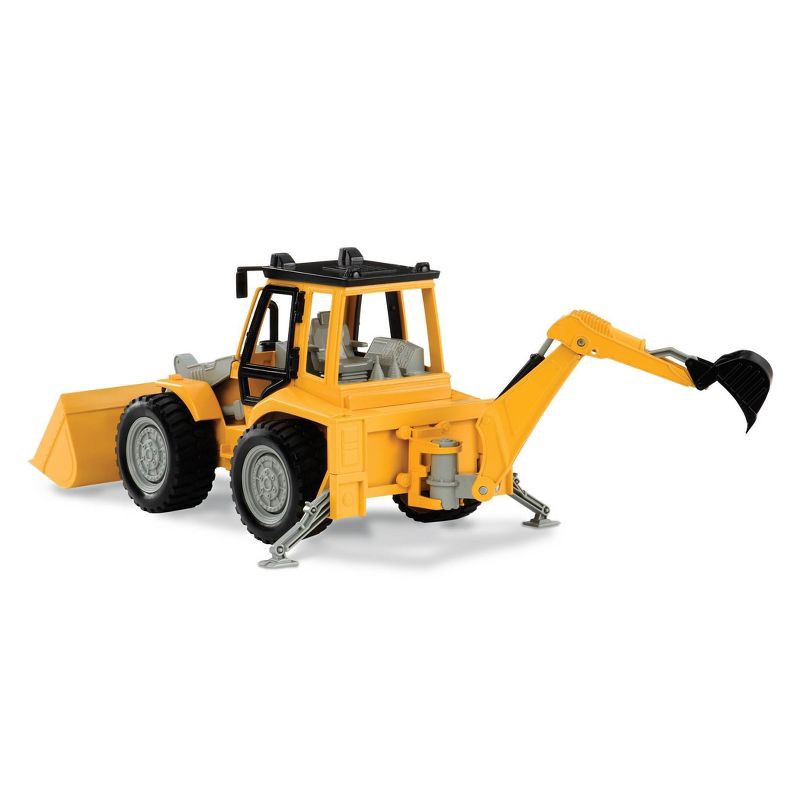 slide 4 of 5, DRIVEN by Battat Midrange Backhoe Loader: Toy Construction Vehicle - Metal & Plastic, Battery Powered, 1 ct
