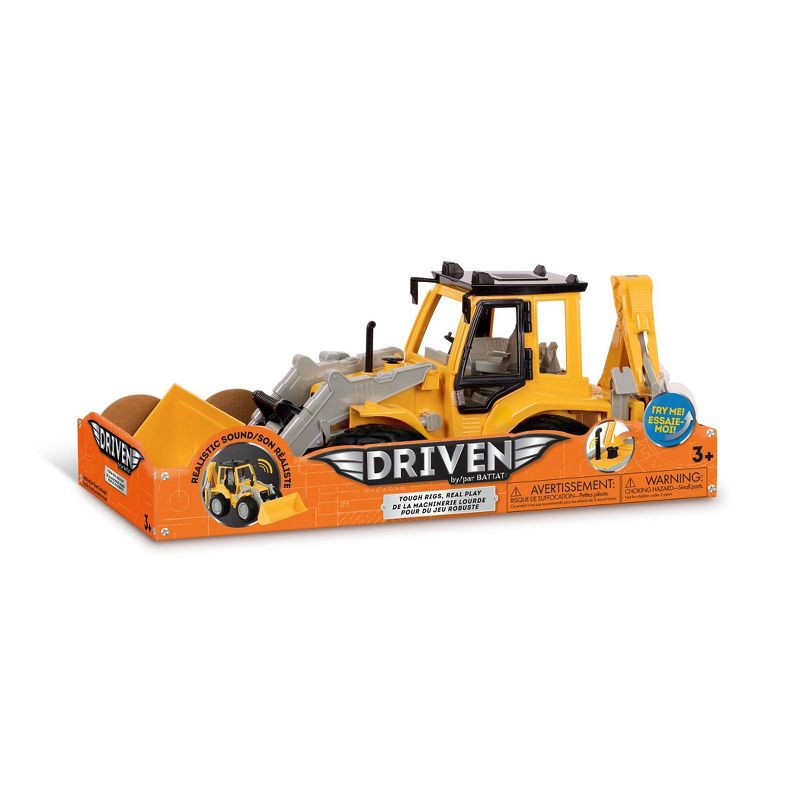 slide 5 of 5, DRIVEN by Battat Midrange Backhoe Loader: Toy Construction Vehicle - Metal & Plastic, Battery Powered, 1 ct
