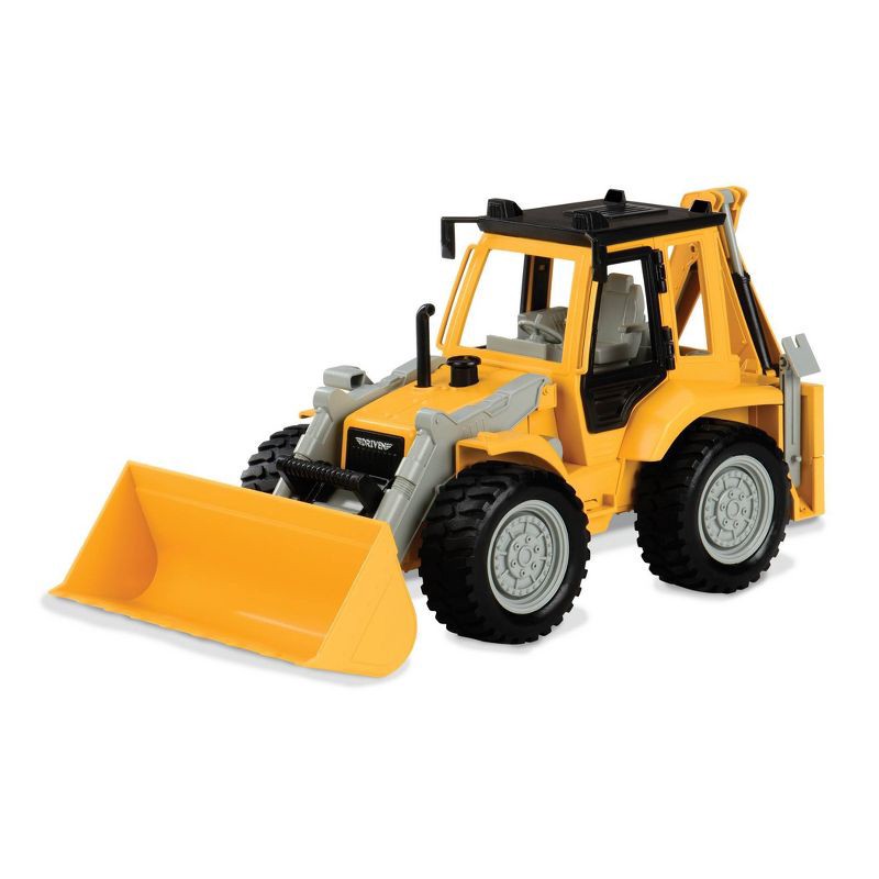 slide 1 of 5, DRIVEN by Battat Midrange Backhoe Loader: Toy Construction Vehicle - Metal & Plastic, Battery Powered, 1 ct