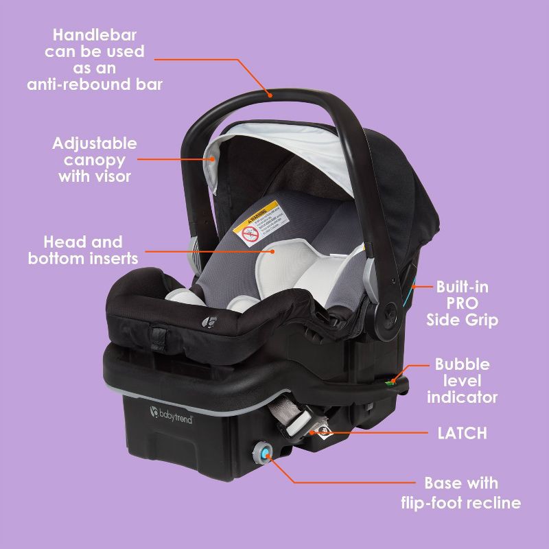 slide 2 of 12, Baby Trend EZ-Lift PRO Infant Car Seat - Madrid Black, 1 ct