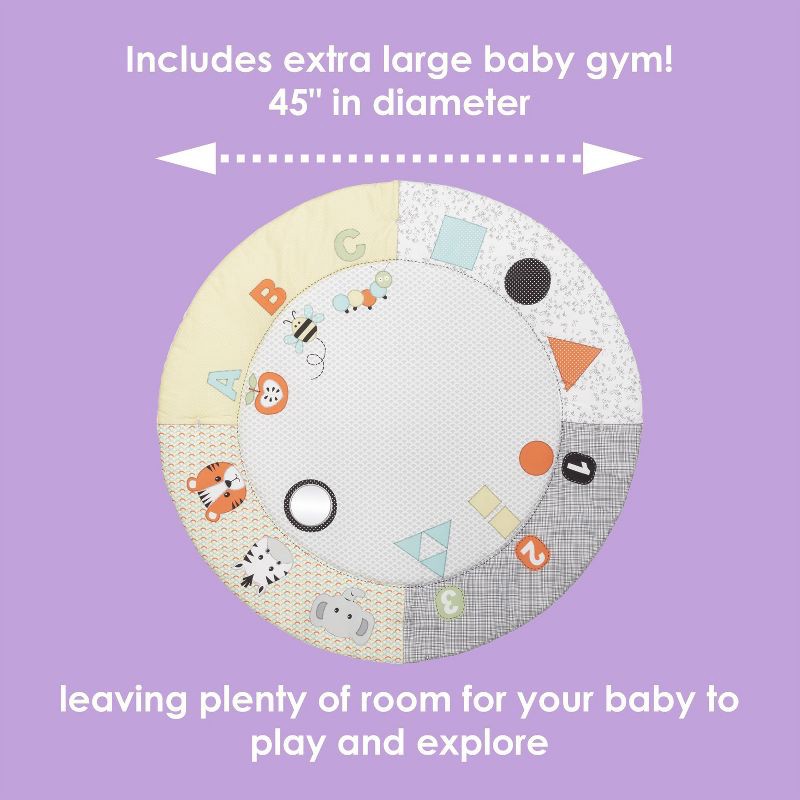 slide 3 of 10, Baby Trend Play Suite 3-in-1 Quick-Fold Playard with Baby Gym - Quartz Stone, 1 ct