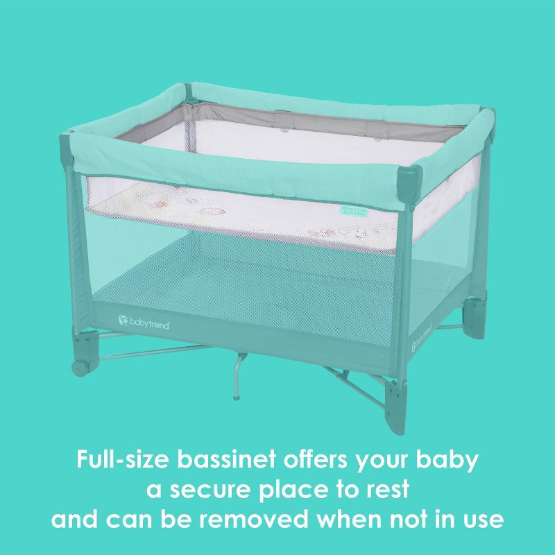 slide 7 of 10, Baby Trend Play Suite 3-in-1 Quick-Fold Playard with Baby Gym - Quartz Stone, 1 ct