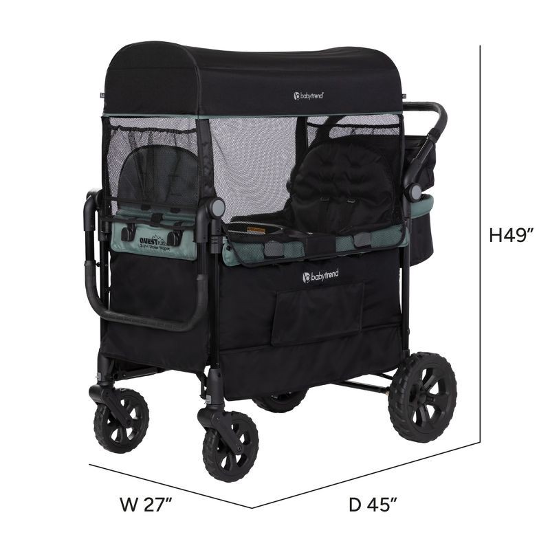 slide 30 of 31, Baby Trend Quest PLUS 3-in-1 Stroller Wagon - Madrid Green, 1 ct
