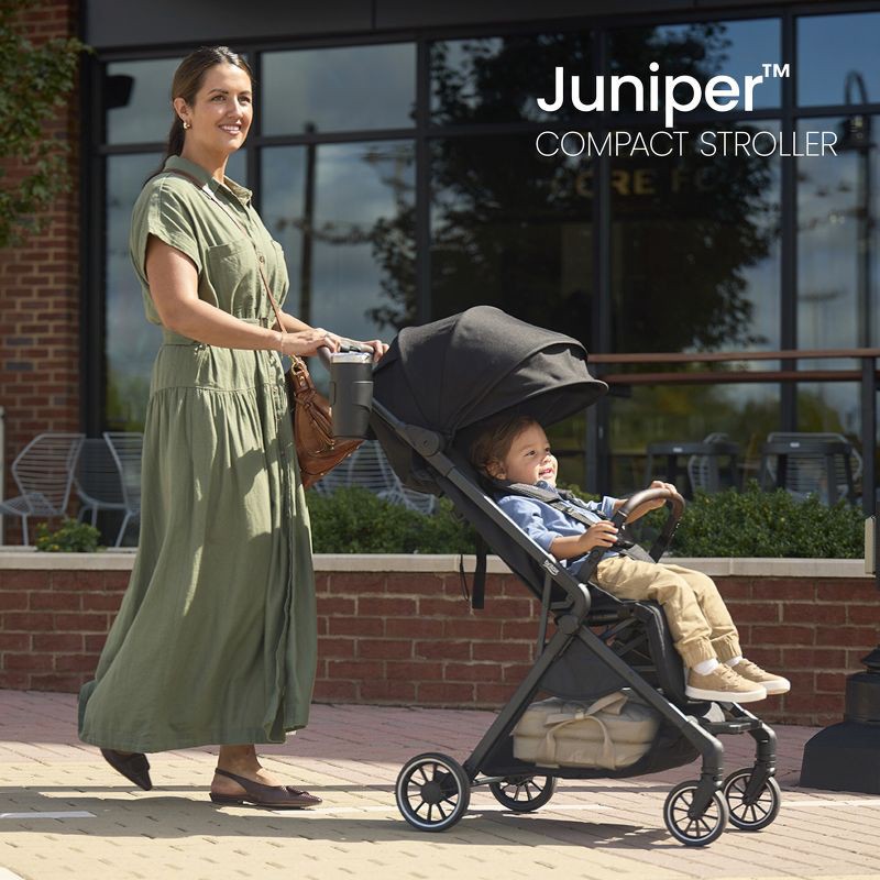 slide 2 of 15, Britax Juniper Compact Stroller, Lightweight Fold-and-Go Design - Raven Black, 1 ct