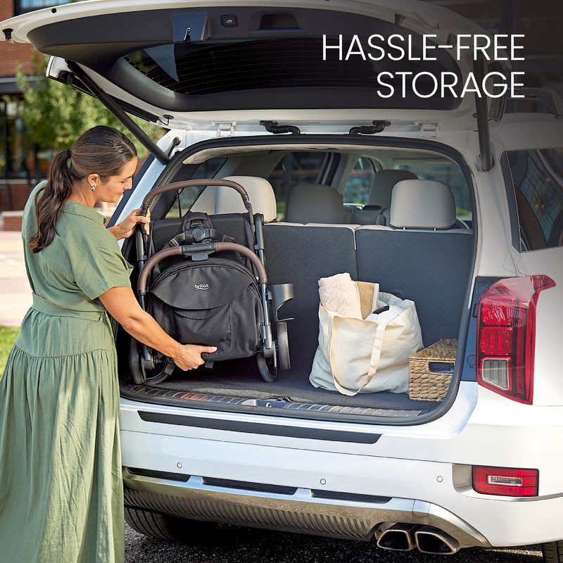 slide 6 of 15, Britax Juniper Compact Stroller, Lightweight Fold-and-Go Design - Raven Black, 1 ct