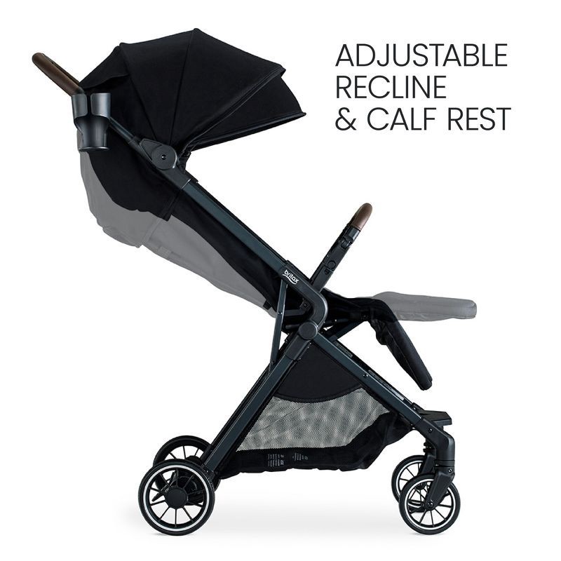 slide 7 of 15, Britax Juniper Compact Stroller, Lightweight Fold-and-Go Design - Raven Black, 1 ct