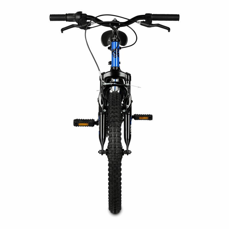 slide 7 of 16, Hyper 20" Full Suspension Bear Mountain Bike - Black/Blue: 7-Speed, Steel Frame, 1 ct