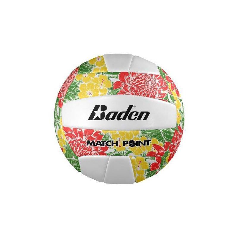 slide 1 of 3, Baden Size 2 Floral Volleyball - Pink/Yellow/Green, 1 ct