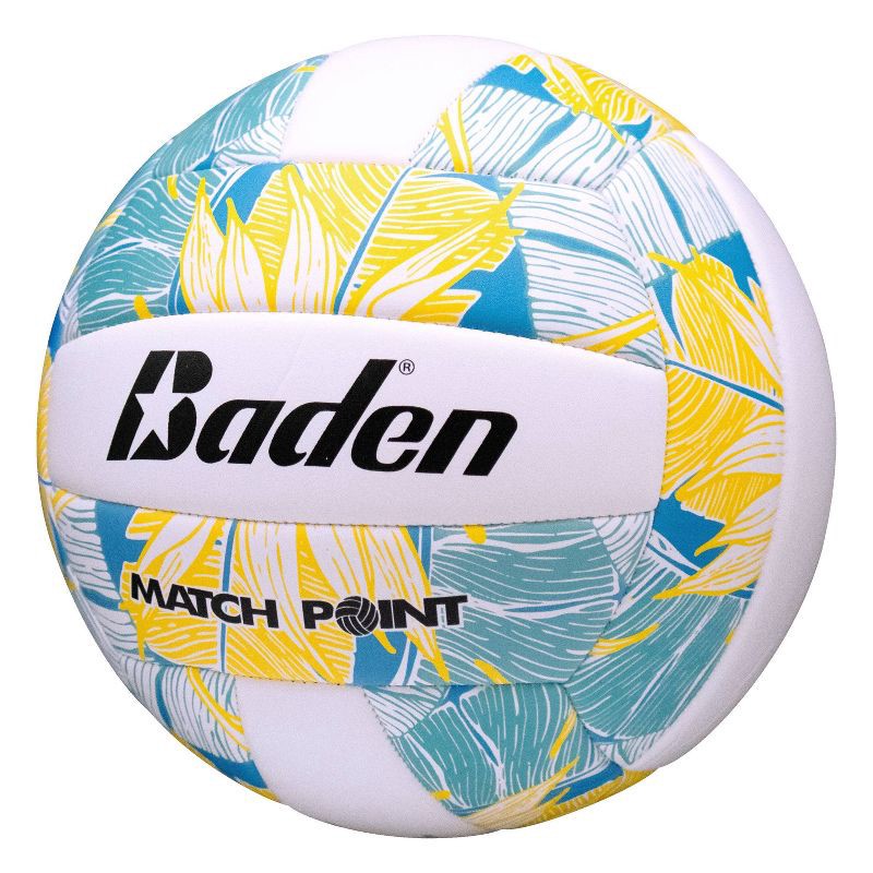 slide 2 of 3, Baden Matchpoint Floral Volleyball - Turquoise/Yellow: Outdoor Sports Equipment, Kids Aged 4+, 1 ct