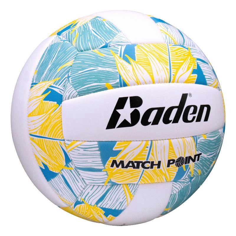 slide 3 of 3, Baden Matchpoint Floral Volleyball - Turquoise/Yellow: Outdoor Sports Equipment, Kids Aged 4+, 1 ct