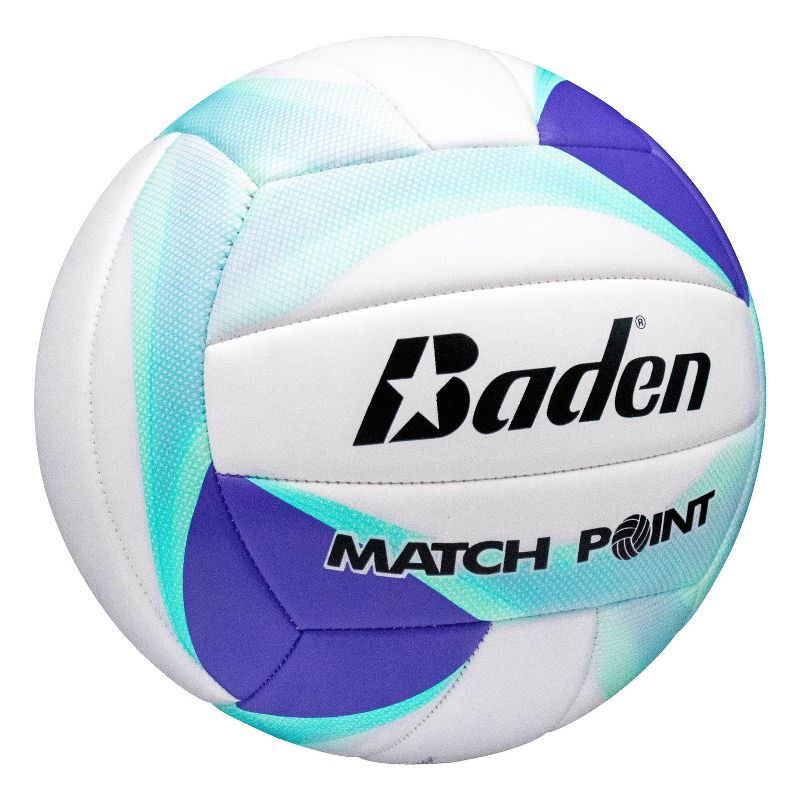 slide 3 of 3, Baden Matchpoint Volleyball - Blue/Aqua: Outdoor & Youth, Rubber Bladder Sports Ball, 1 ct
