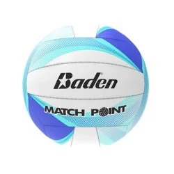 Baden Matchpoint Volleyball - Blue/Aqua: Outdoor & Youth, Rubber Bladder Sports Ball