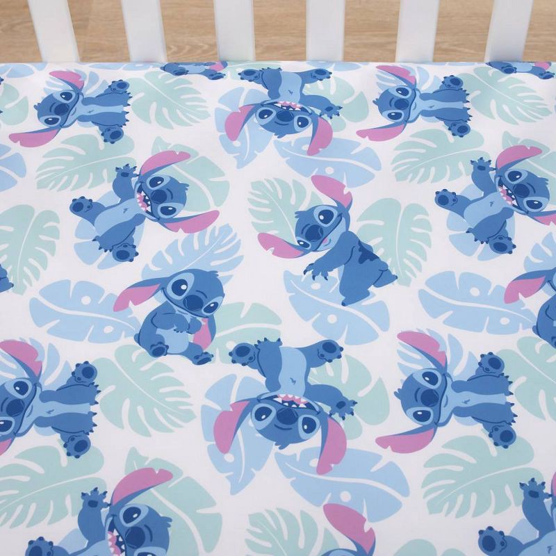 slide 2 of 4, Disney Stitch Fitted Crib Sheet, 1 ct