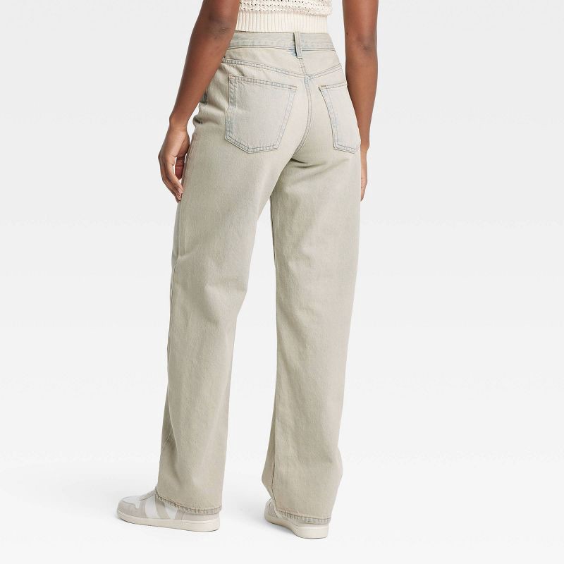 slide 2 of 6, Women's Mid-Rise 90's Baggy Jeans - Universal Thread™ Light Blue 8: Heavyweight Denim, Relaxed Fit, 32" Inseam, 1 ct