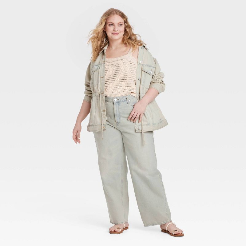 slide 3 of 6, Women's Mid-Rise 90's Baggy Jeans - Universal Thread™ Vintage Light Wash 17: Heavyweight Denim, Relaxed Fit, 1 ct