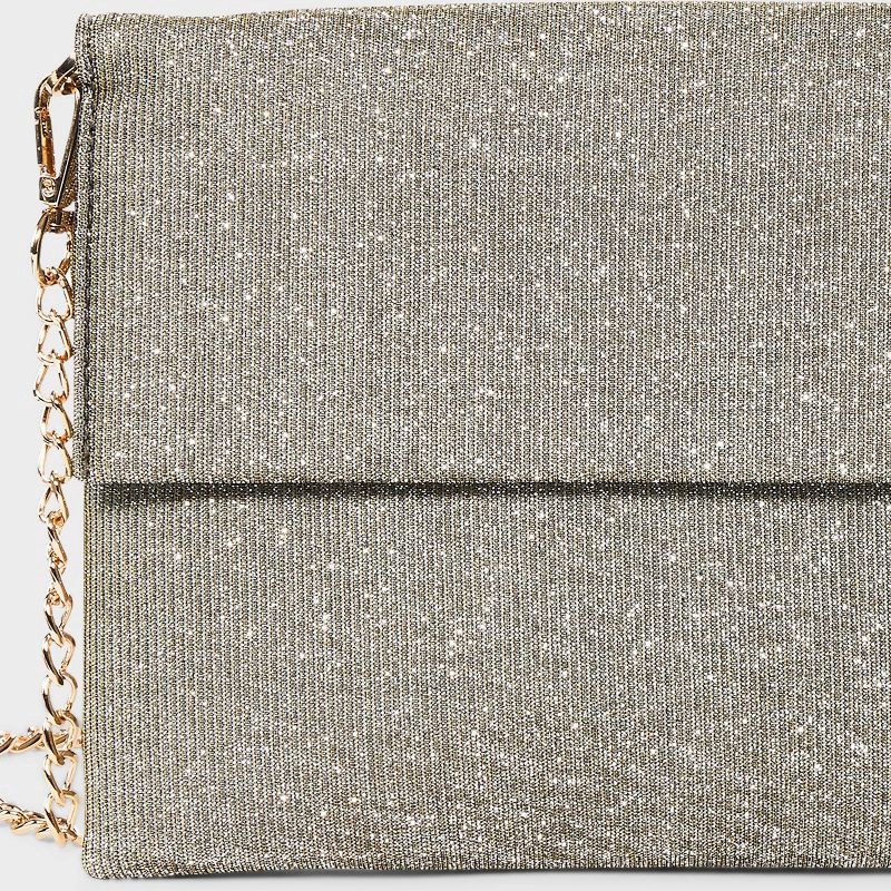 slide 5 of 6, Flap Clutch Bag - A New Day™ Sparkle: Magnetic Closure, Detachable Strap, Woven Polyester, 1 ct