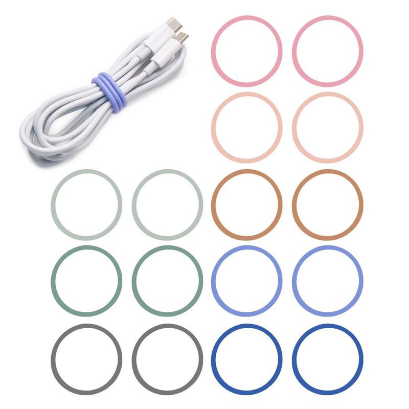 slide 3 of 5, Wrap-It 16pkSilicone Bands Muted, 1 ct