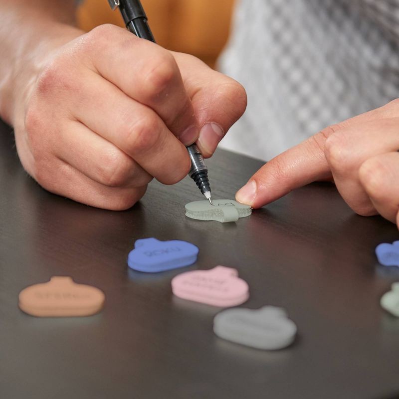 slide 8 of 8, Wrap-It 12pk Cable Labels Regular Muted, 12 ct