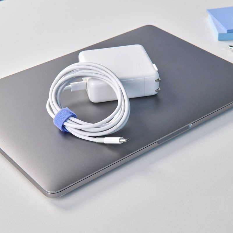 slide 6 of 7, Wrap-It 30pk Self-Gripping Cable Ties 6"x0.5" Muted, 30 ct