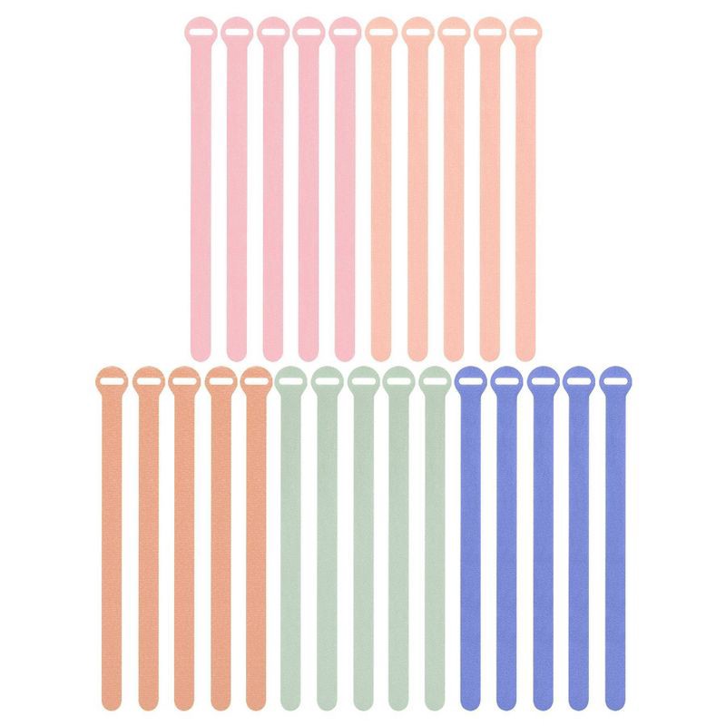 slide 3 of 6, Wrap-It 25pk Self-Gripping Cable Ties 9"x0.5" Muted, 25 ct