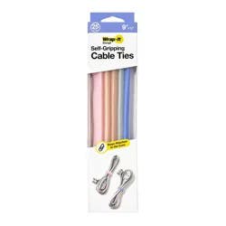 Wrap-It 25pk Self-Gripping Cable Ties 9"x0.5" Muted