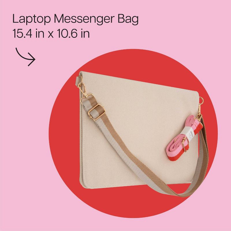 slide 2 of 6, Noted by Post-it Hybrid Laptop Messenger Bag with Two Removable Straps, 1 ct