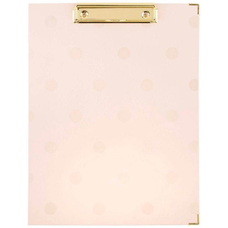 slide 1 of 6, Sugar Paper Essentials Clipfolio Pink Gloss Dot, 1 ct
