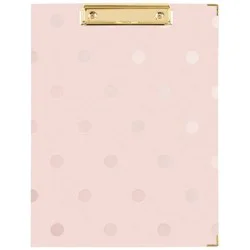 Sugar Paper Essentials Clipfolio Pink Gloss Dot