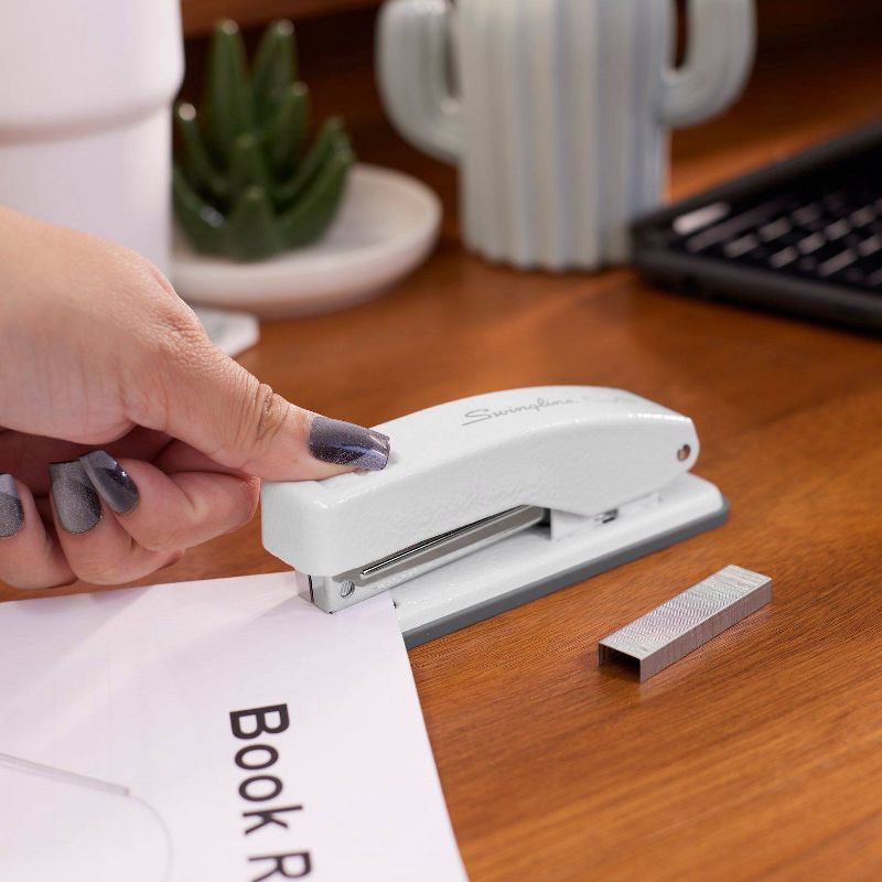 slide 3 of 10, Swingline Vintage Compact Stapler White, 1 ct