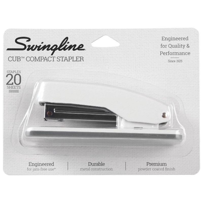 slide 10 of 10, Swingline Vintage Compact Stapler White, 1 ct