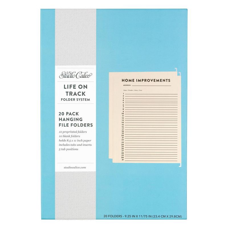 slide 10 of 10, Studio Calico 20pk Life on Track Hanging File Folder System, 20 ct