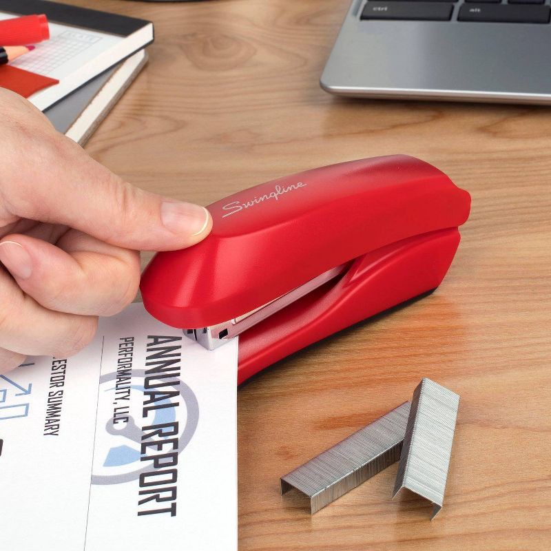 slide 3 of 9, Swingline All-In-One Stapler Rio Red, 1 ct