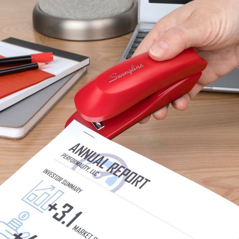 slide 4 of 9, Swingline All-In-One Stapler Rio Red, 1 ct