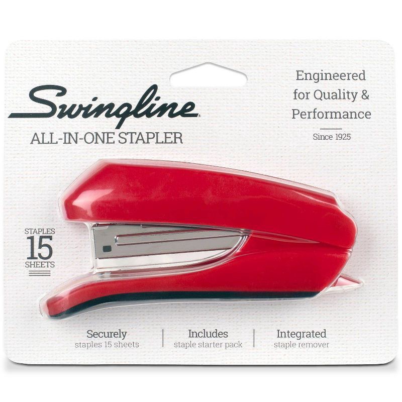 slide 9 of 9, Swingline All-In-One Stapler Rio Red, 1 ct