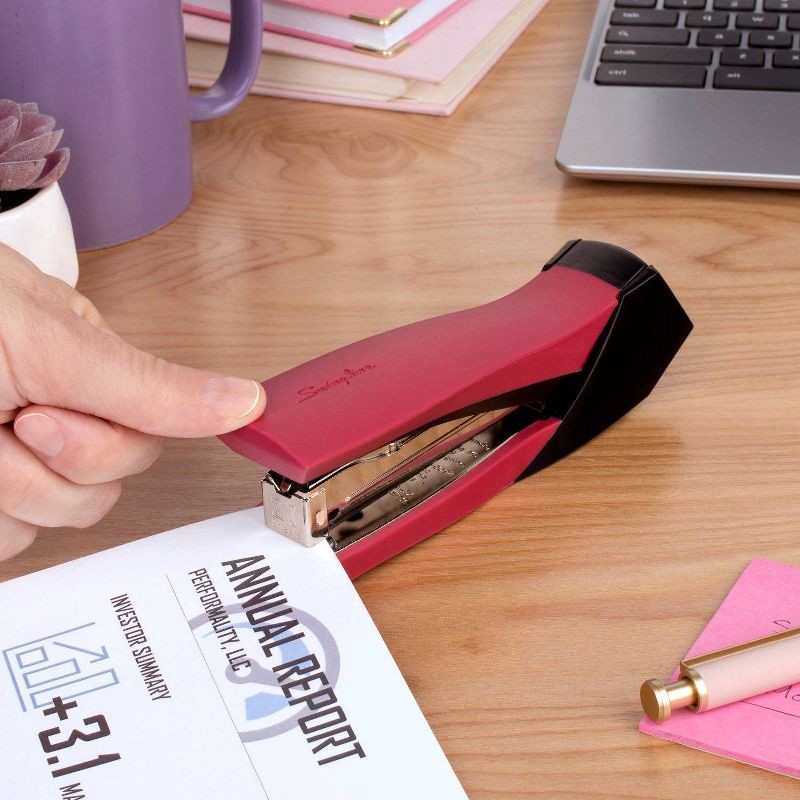 slide 3 of 9, Swingline Smooth Grip Full Strip Raspberry, 1 ct