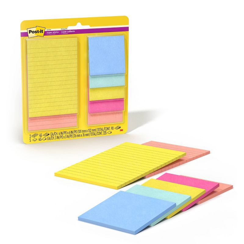slide 12 of 12, Post-it Summer Joy Super Sticky Notes 7pk, 7 ct