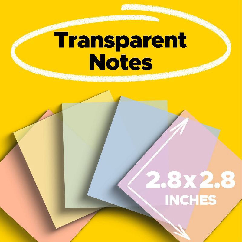slide 2 of 11, Post-it Transparent Sticky Notes 5pk, 5 ct