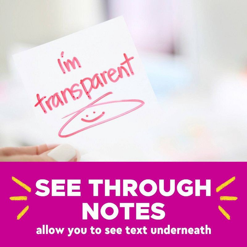 slide 4 of 11, Post-it Transparent Sticky Notes 5pk, 5 ct