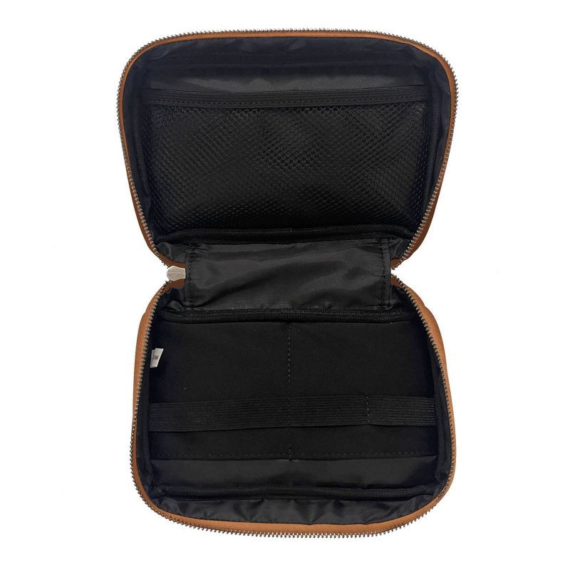 slide 4 of 5, ASMBLD Faux Leather Tech Organizer Tan, 1 ct