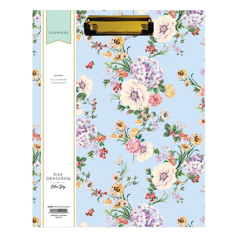slide 3 of 6, Day Designer Matte Lam Clipfolio Springtime Blue, 1 ct