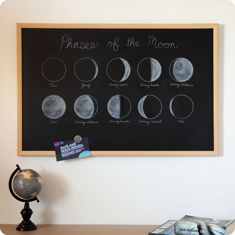 slide 2 of 6, U Brands 23"x35" MDF Slope Frame Magnetic Chalkboard Birch, 1 ct