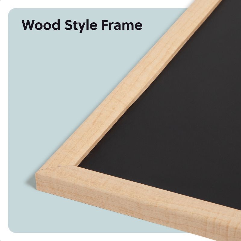 slide 5 of 6, U Brands 23"x35" MDF Slope Frame Magnetic Chalkboard Birch, 1 ct