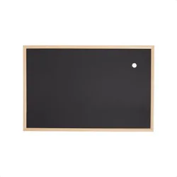 U Brands 23"x35" MDF Slope Frame Magnetic Chalkboard Birch